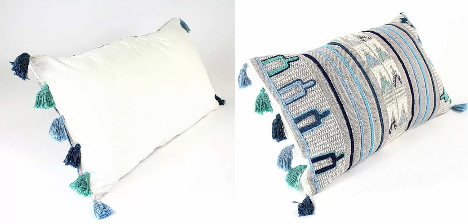 Чехол на подушку Blue Ikat Чехол на подушку Blue Ikat - Loft-Concept в Рязани