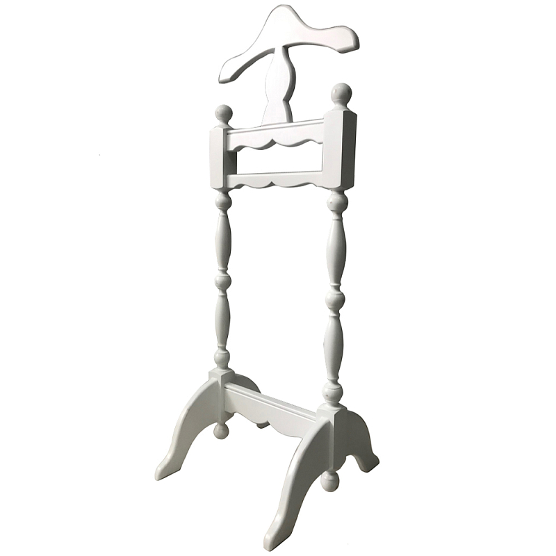 Напольная деревянная вешалка с плечиками Wooden Floor Hanger with Hangers Provence Белый Напольная деревянная вешалка с плечиками Wooden Floor Hanger with Hangers Provence Белый в Рязани | Loft Concept