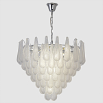 Люстра с подвесками из рифленного стекла в форме капель Textured Glass Chandelier варинант исполнения - 9 | Loft Concept в Рязани