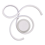 Бра белого цвета с изогнутыми световыми линиями и круглым основанием Luke Lampco Tracer Lamp варинант исполнения - 1 | Loft Concept в Рязани