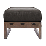 Банкетка Duncan винтажная черная кожа варинант исполнения - 2 | Loft Concept в Рязани