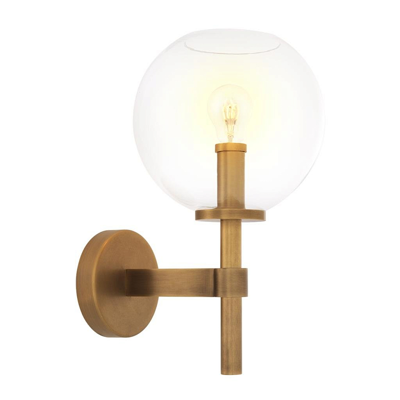 Бра Wall Lamp Jade Латунь Прозрачный (Transparent) Бра Wall Lamp Jade Латунь Прозрачный (Transparent) в Рязани | Loft Concept