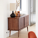 Низкий буфет с 2-мя раздвижными дверцами Toinette Light Cupboard варинант исполнения - 13 | Loft Concept в Рязани