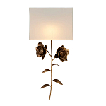 Бра с  каркасом в виде цветков розы и тканевым абажуром Flowers and Fox Roses варинант исполнения - 1 | Loft Concept в Рязани