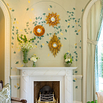 Обои ручная роспись Gingko Colourway SC-237 on grey painted Xuan paper варинант исполнения - 2 | Loft Concept в Рязани