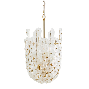 Подвесной светильник декорированный цветами из стекла Lightness of Flowers