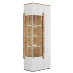 Шкаф-витрина двухдверная с белым глянцевым фасадом Grace of Furniture варинант исполнения - 1 | Loft Concept в Рязани