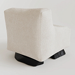 Кресло Cannes с мягкой обивкой букле молочного цвета  варинант исполнения - 3 | Loft Concept в Рязани