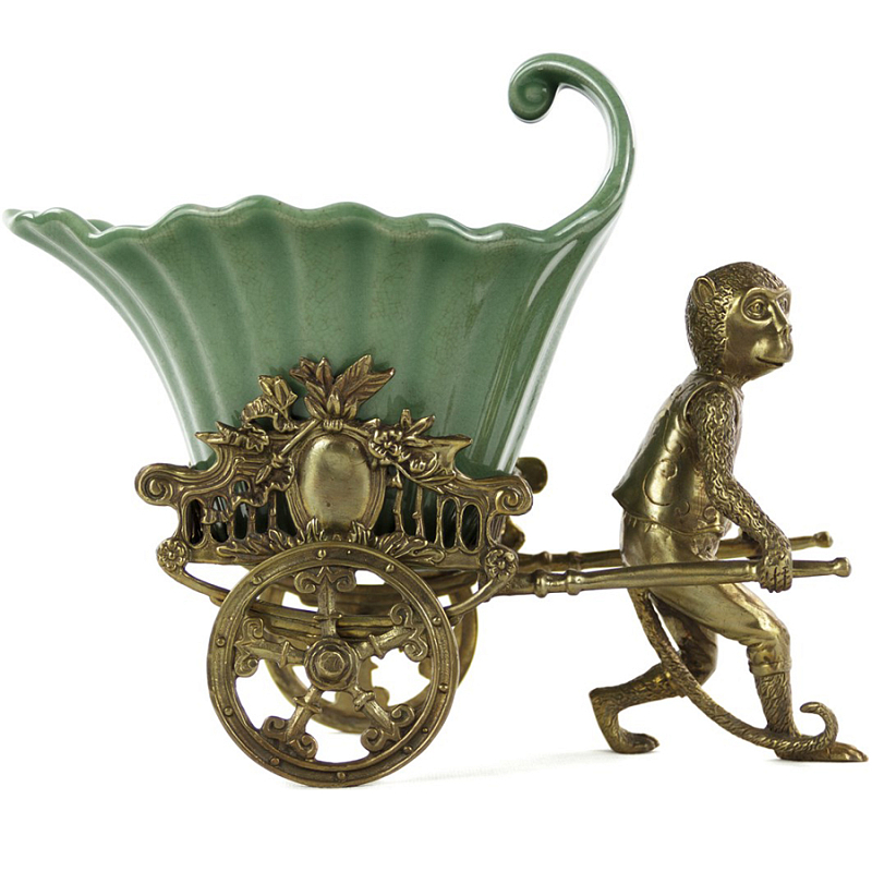 Чаша Monkey and Cart Зеленый шалфей Бронза Чаша Monkey and Cart Зеленый шалфей Бронза в Рязани | Loft Concept