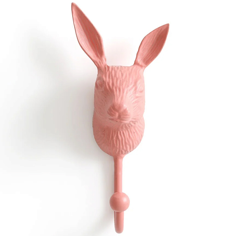 Настенный крючок в виде зайца Hare Wall Hook Pink Розовый Настенный крючок в виде зайца Hare Wall Hook Pink Розовый в Рязани | Loft Concept
