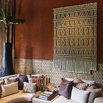 Панно на стену плетеное Макраме бежевый цвет  варинант исполнения - 9 | Loft Concept в Рязани