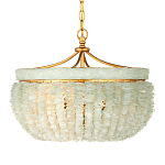 Подвесной светильник с каскадом из стеклянных декоративных элементов на золотом каркасе Shining Sea Glass варинант исполнения - 4 | Loft Concept в Рязани