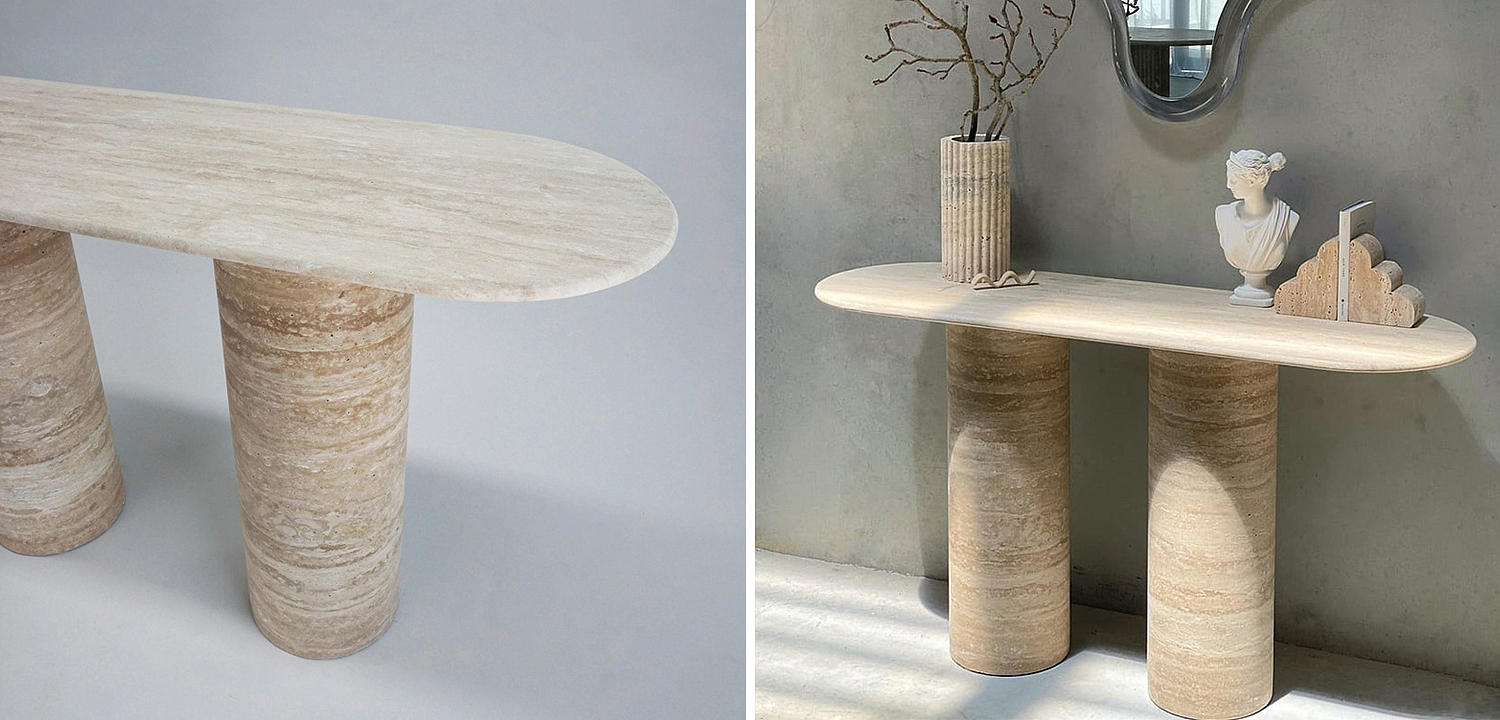 Консоль LA PARADIS Console TABLE Traverten Консоль LA PARADIS Console TABLE Traverten - Loft-Concept в Рязани