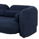 Дизайнерский двухместный диван с мягкими спинкой и подлокотниками синий Madelaine Sofa Blue варинант исполнения - 5 | Loft Concept в Рязани