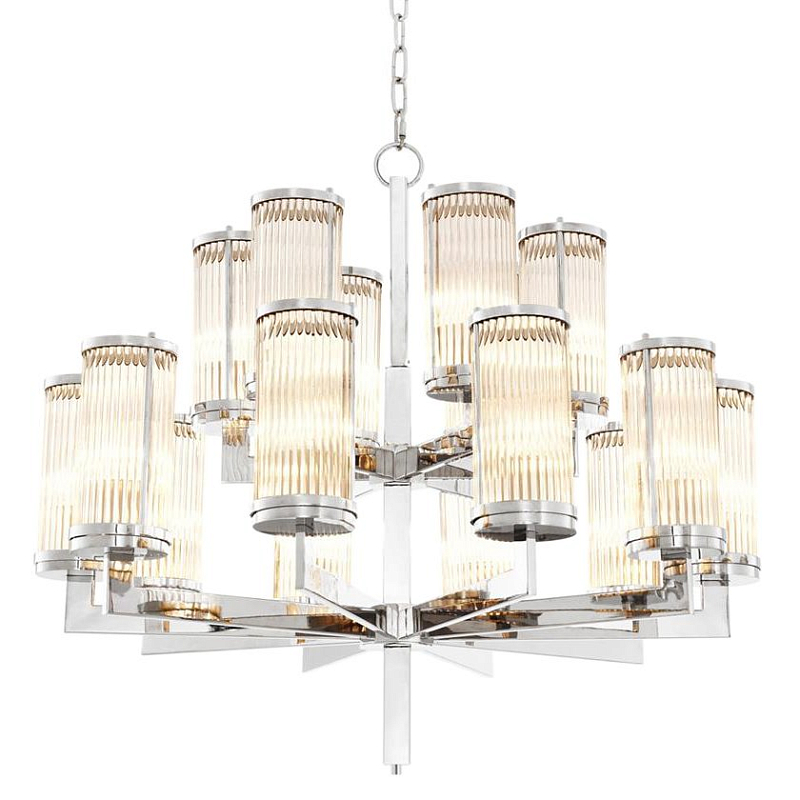Люстра Chandelier Claridges Никель Прозрачный (Transparent) Люстра Chandelier Claridges Никель Прозрачный (Transparent) в Рязани | Loft Concept