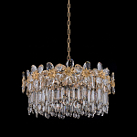 Люстра круглая с декоративными элементами в виде крупных хрустальных цветов Palace Gardens варинант исполнения - 1 | Loft Concept в Рязани