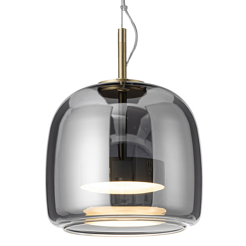 Подвесной светильник Blanton Dark Smoky Hanging Lamp 26 Золотой Стекло Смок Подвесной светильник Blanton Dark Smoky Hanging Lamp 26 Золотой Стекло Смок в Рязани | Loft Concept