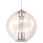 Подвесной светильник с плафоном в форме шара Inner Gleam Orb silver варинант исполнения - 7 | Loft Concept в Рязани