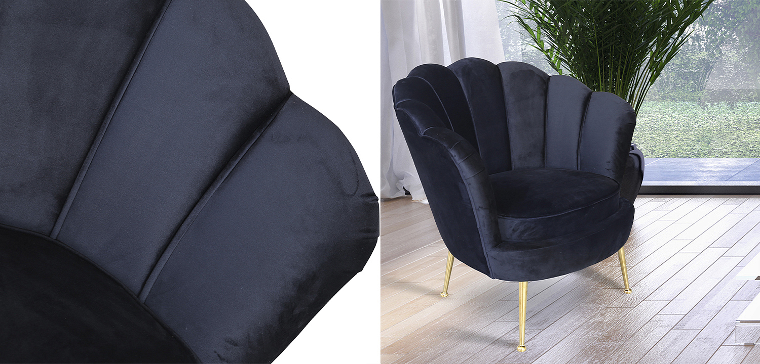 Кресло Trapezium Velur Black Кресло Trapezium Velur Black - Loft-Concept в Рязани