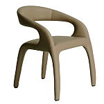 Стул обеденный бежевый из экокожи Unique Futuristic Chair варинант исполнения - 1 | Loft Concept в Рязани