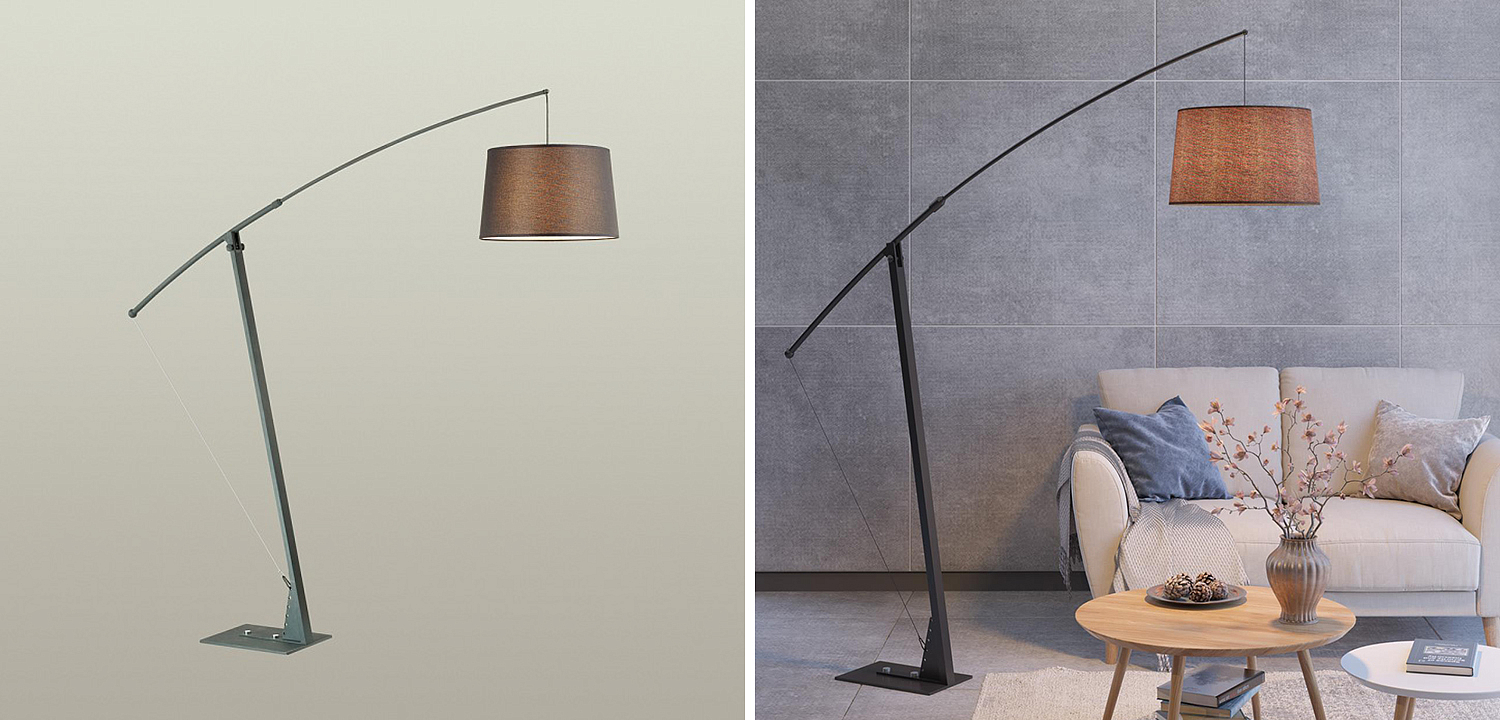 Торшер Floor Lamp Colin black Торшер Floor Lamp Colin black - Loft-Concept в Рязани