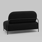 Двухместный диван черного цвета COLOR BLOCK варинант исполнения - 4 | Loft Concept в Рязани