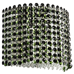 Бра с хрустальными подвесками хром Crystal Art Chrome Green Wall Lamp варинант исполнения - 1 | Loft Concept в Рязани
