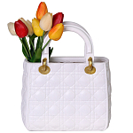 Декоративная ваза в виде сумки Bag Vase White варинант исполнения - 1 | Loft Concept в Рязани