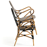 Кресло плетеное из ротанга Ronald Black White Rattan Chair варинант исполнения - 6 | Loft Concept в Рязани