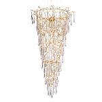 Люстра подвесная в форме перевернутой пирамиды с металлическими ветвями и прозрачными стеклянными подвесками Droplet Chandelier варинант исполнения - 1 | Loft Concept в Рязани