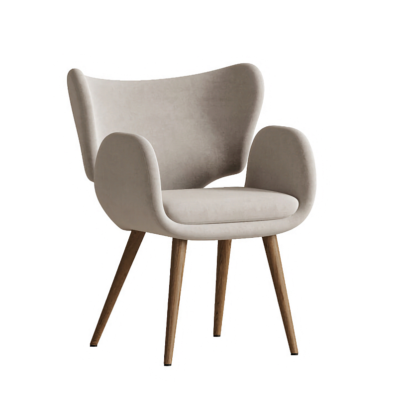 Стул Madina White Белый Коричневый в Рязани | Loft Concept 