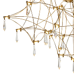 Потолочный светильник с тонкой металлической конструкцией цвета золото Quasar варинант исполнения - 3 | Loft Concept в Рязани