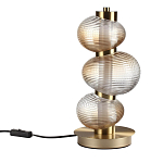 Настольная лампа с 3-мя рифлеными стеклянными шарами Marcelh Light варинант исполнения - 1 | Loft Concept в Рязани