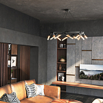 Люстра круглая с трубчатыми лампочками Vanguard Circle варинант исполнения - 4 | Loft Concept в Рязани