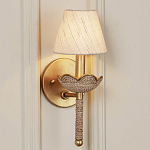 Бра из кованого железа с отделкой плетеной веревкой и сусальным золотом Parisian Style варинант исполнения - 5 | Loft Concept в Рязани