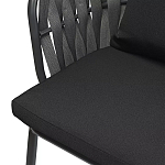 Стул мягкий с декором в виде плетеных лент на спинке и подлокотниках Semicircular Chair Decorated with Ribbons варинант исполнения - 11 | Loft Concept в Рязани