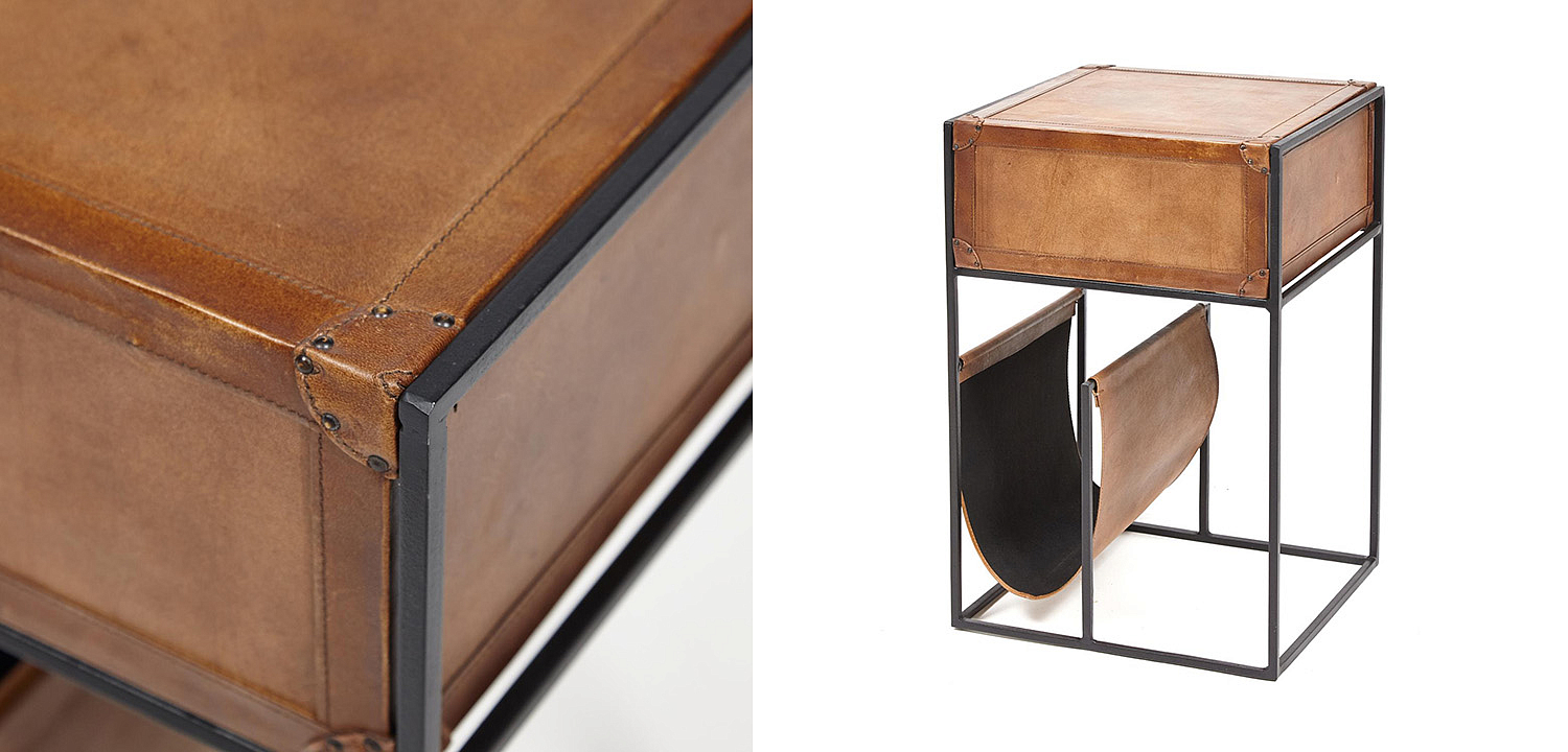 Тумба Industrial leather magazine rack Тумба Industrial leather magazine rack - Loft-Concept в Рязани