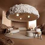 Вязаный подвесной светильник из шерсти Dome Wool Lamp  варинант исполнения - 1 | Loft Concept в Рязани