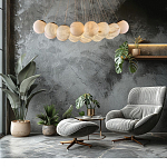 Люстра подвесная круглая с сферическими плафонами из натурального камня Glowing Spheres варинант исполнения - 8 | Loft Concept в Рязани