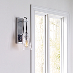 Бра с плафоном в форме колокола из прозрачного стекла с пузырьками Feiss варинант исполнения - 7 | Loft Concept в Рязани