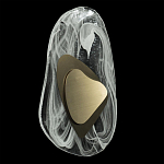 Бра овальное из стекла с золотым элементом Flow Texture  варинант исполнения - 8 | Loft Concept в Рязани