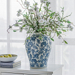 Ваза с крышкой и бело-синим цветочным узором Blue & White Ornament  варинант исполнения - 5 | Loft Concept в Рязани