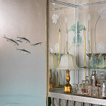 Обои ручная роспись Jakuchu Original colourway on Tarnished Silver gilded paper варинант исполнения - 3 | Loft Concept в Рязани