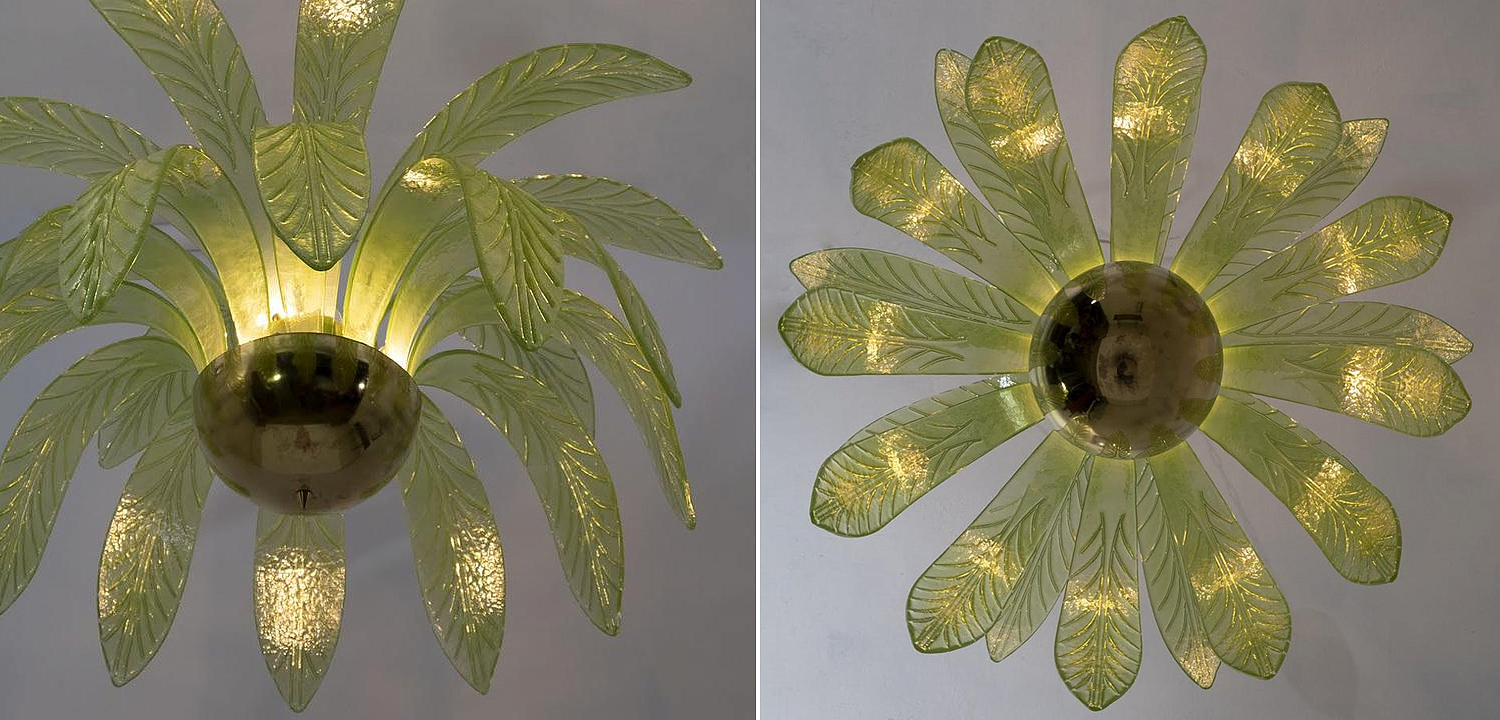 Люстра Дизайнерская Листья Пальмы Modern Chandelier with Palm Leaves Люстра Дизайнерская Листья Пальмы Modern Chandelier with Palm Leaves - Loft-Concept в Рязани