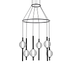 Люстра светодиодная с 6-ю сферическими стеклянными плафонами Splatter варинант исполнения - 2 | Loft Concept в Рязани