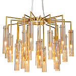 Люстра со стеклянными цилиндрическими плафонами Luminous Cylinders Amber варинант исполнения - 3 | Loft Concept в Рязани