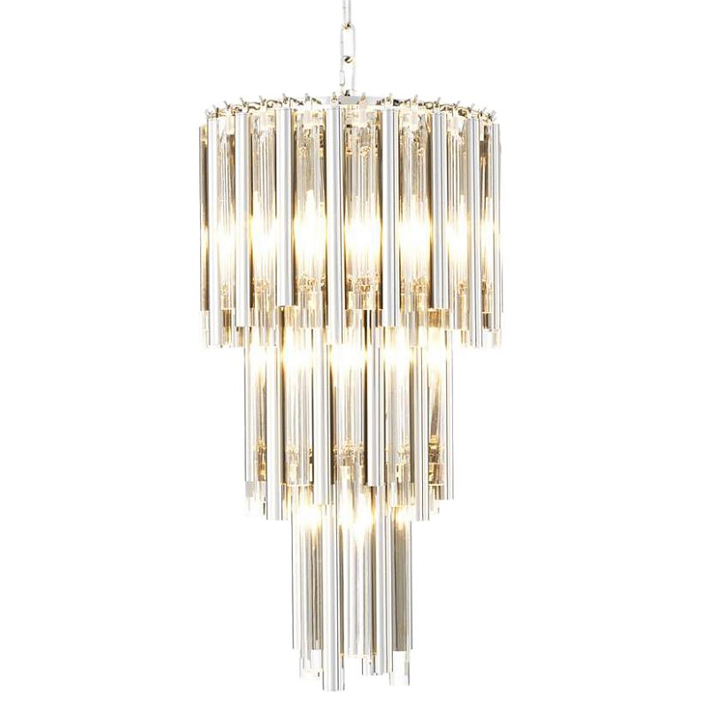 Люстра Chandelier Gigi S Nickel Никель Прозрачное Стекло в Рязани | Loft Concept 