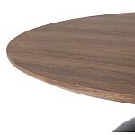 Столик журнальный с круглой деревянной столешницей на черном фактурном основании Bourgeon варинант исполнения - 1 | Loft Concept в Рязани