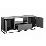 ТВ-тумба цвета графит с  2-мя дверцами и ящиком Strict Lines варинант исполнения - 3 | Loft Concept в Рязани