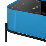 Тумба прикроватная чёрно-голубая с  ящиком Blue Cabinet варинант исполнения - 4 | Loft Concept в Рязани